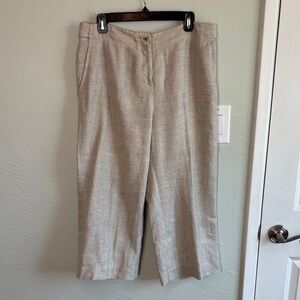 Bundle 2 for $30! Per Se Wide Leg Pants in Beige Metallic Weave 12